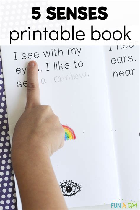 My 5 Senses Printable Book For Kids Fun A Day