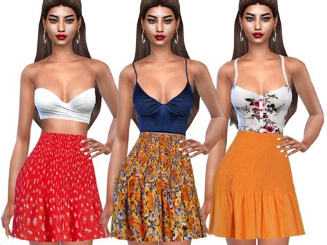 The Sims Resource Summer Colorful Skirts