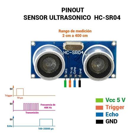 Sensor Medidor De Distancia Ultrasonido Hc Sr04 Robot Tienda