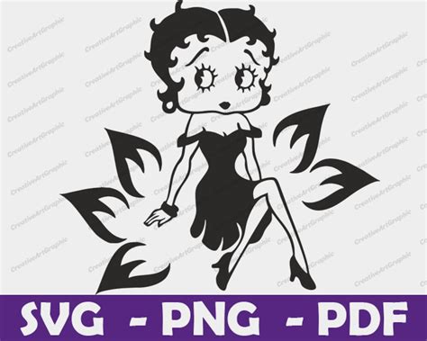 Betty Boop SVG Betty Boop Vector Betty Boop Silhouette SVG Betty