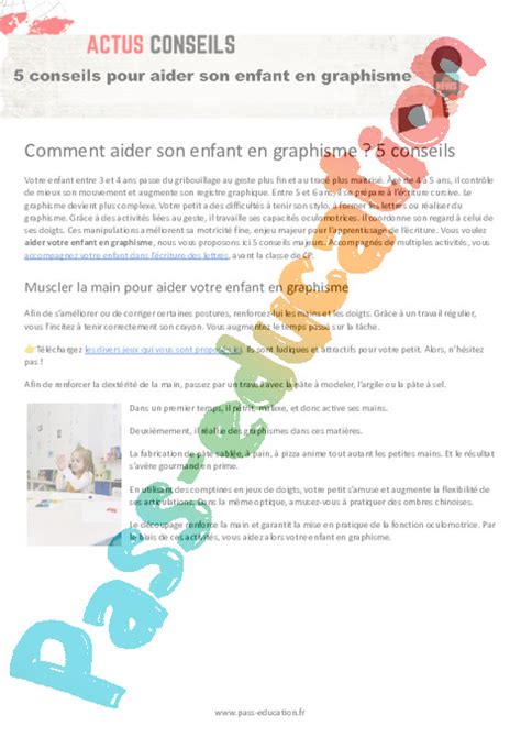 5 Conseils Pour Aider Son Enfant En Graphisme