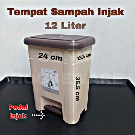 Jual Tempat Sampah Injak Liter Injek Dustbin Kotak Wadah Sampah