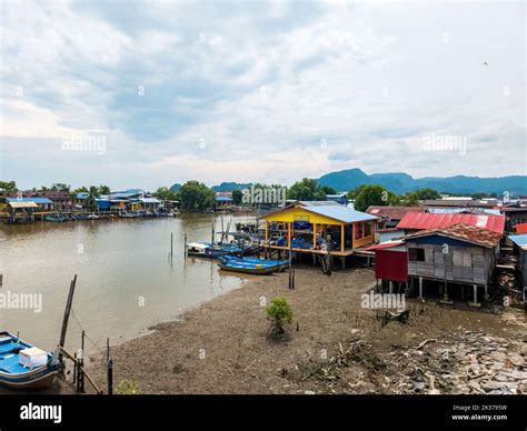 Perlis Malaysia Aug 6 2022 Fishing Village In Kuala Perlis Stock