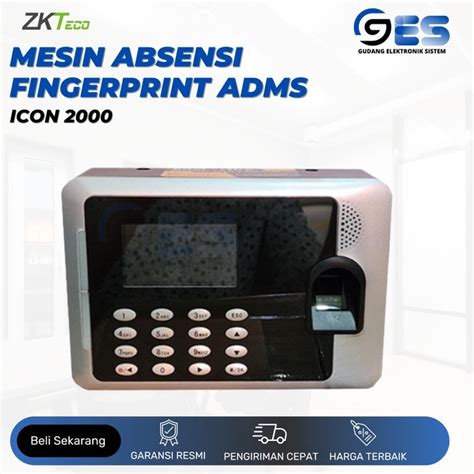 Jual Mesin Absensi Icon Fingerprint Adms Not Solution X C X