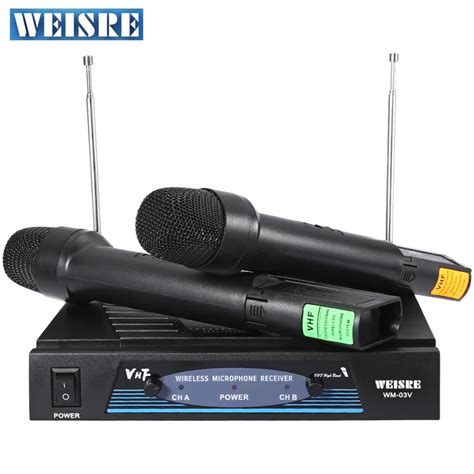 Weisre Wm 03v Professional Wireless Microphone 210 280mhz Vhf Handheld