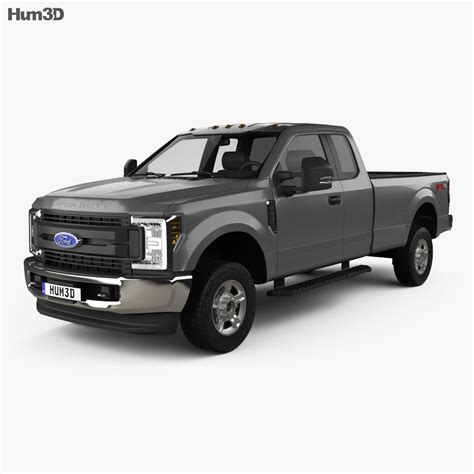 Ford F-250 Super Duty Super Cab XLT 2018 3D model - Vehicles on Hum3D