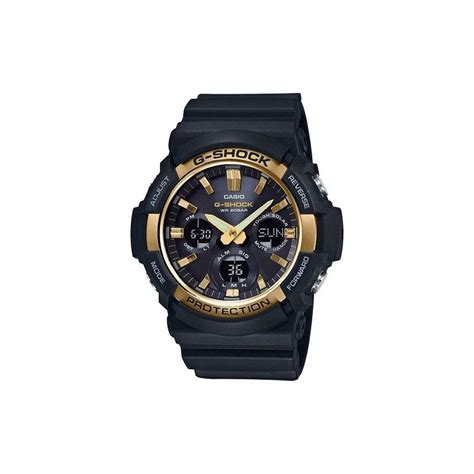 Casio G Shock Tough Solar Analogue Digital Mens Black Gold Watch