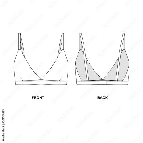 Vector Illustration Of A Womens Bra With A Simple Cut Outline Drawing