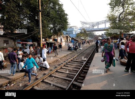 India, Kolkata, Park Circus railway station Stock Photo - Alamy