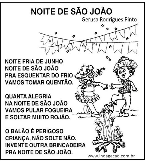 Texto Noite de São João ilustrado INDAGAÇÃO