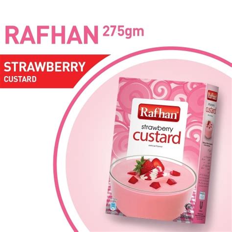 Rafhan Strawberry Custard 275g Dozen Mega International Foods Aust