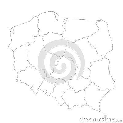 Poland Political Map Of Administrative Divisions Stock Photo ...