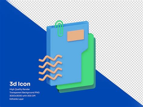 Premium Psd Folders 3d Icon With Isometric View