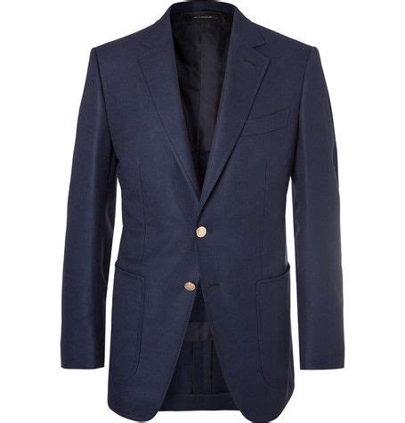 Tom Ford Navy O Connor Slim Fit Wool And Mohair Blend Hopsack Blazer