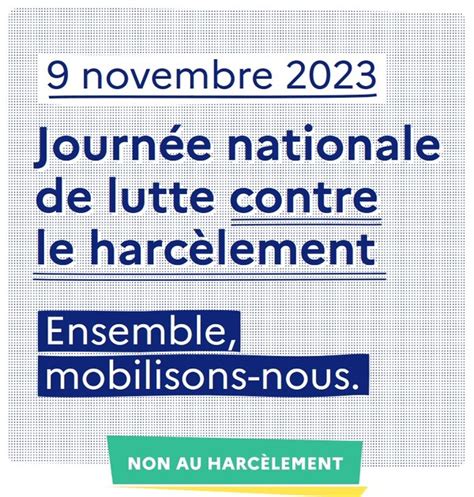 Journée Nationale De Lutte Contre Le Harcèlement à Lécole Académie