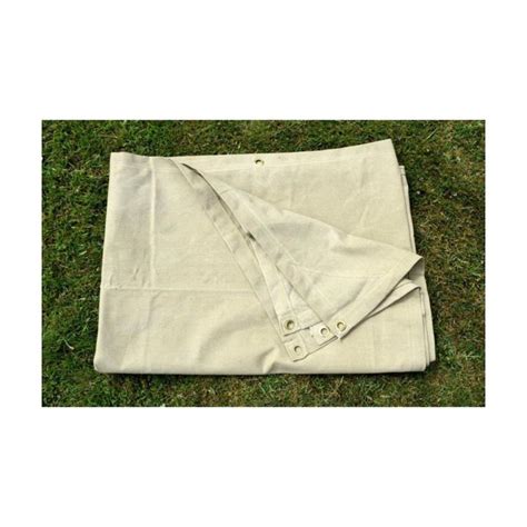 Heavy Duty Off White Tarpal Canvas Tarpaulin Waterproof With Hooks