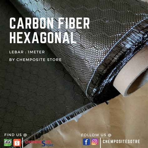 Jual Serat Carbon Kevlar Asli Karbon Fiber HEXAGONAL 3k 240gsm Lebar