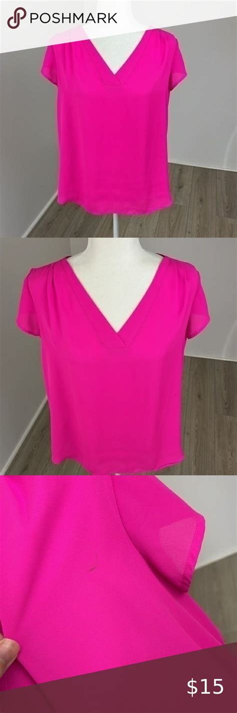 Apt 9 Hot Pink Short Sleeve Blouse Size PL Hot Pink Shorts Short Sleeve Blouse Clothes Design