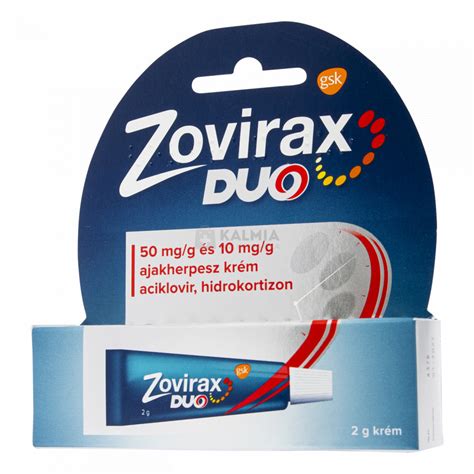 Zovirax Duo 50 mg g és 10 mg g krém ajakherpeszre 2 g Onli