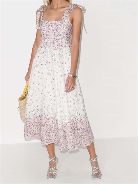 Zimmermann Carnaby Floral Linen Midi Dress All The Dresses