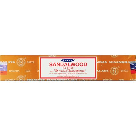 Satya Sandalwood Incense Sticks Spiritual Quest