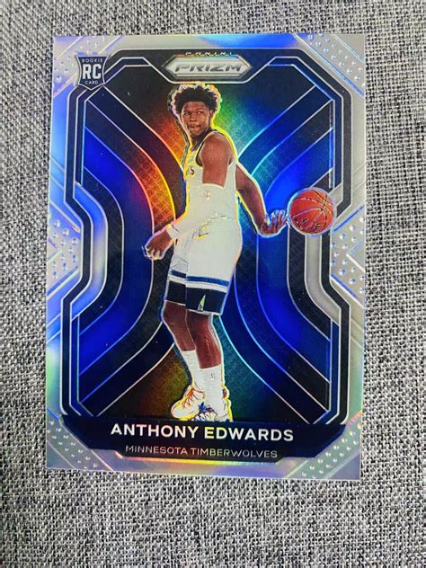 Panini Prizm Anthony Edwards Silver Prizm Rookie Rc Ebay