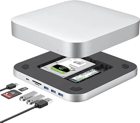 Qwiizlab Usb C Hub With Dual Drive Enclosure Docking Station For Mac