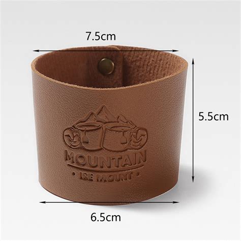 3x Reusable Pu Leather Cup Holder Heat Resistant Protection For