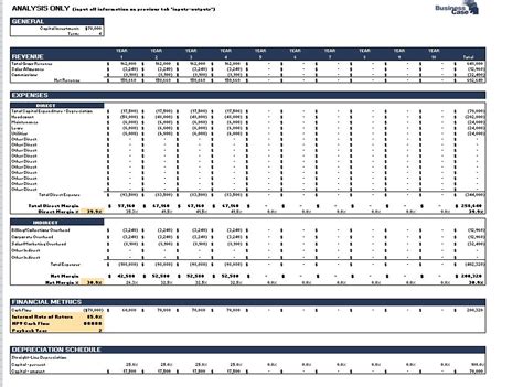 Pro Forma Spreadsheet Template Excel Templates