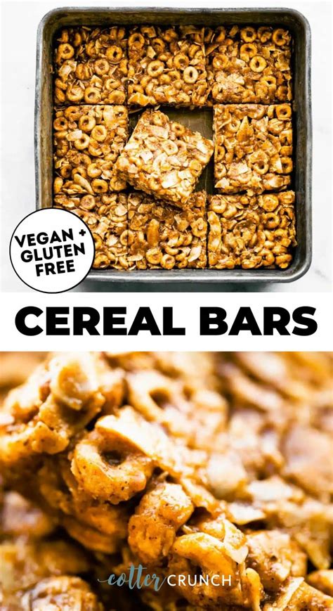 Gluten-Free Cereal Bars (Vegan Option) - Cotter Crunch