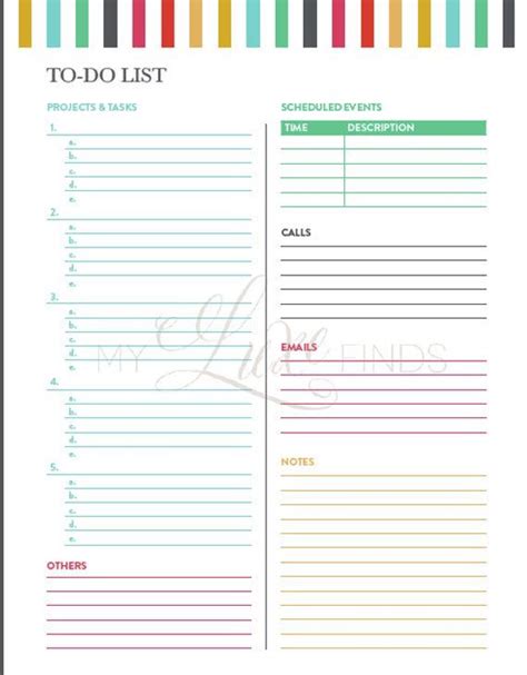 Printable Daily Task List