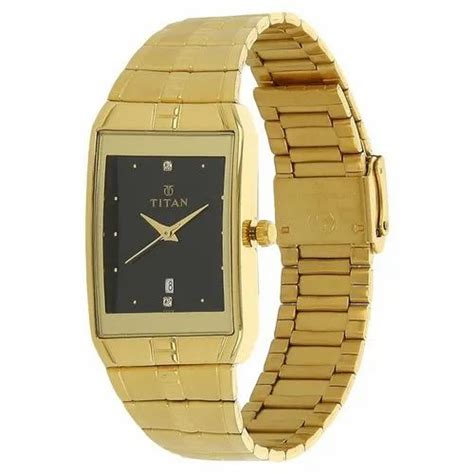 Golden Mens Titan Square Wrist Watch At ₹ 2300 In Mumbai Id 20828916862