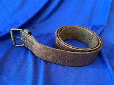 1920 Brown Military Marked Belt G170 Sabremilitaria