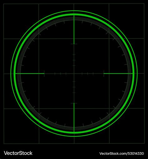 Weapon Night Sight Sniper Rifle Optical Scope Vector Image