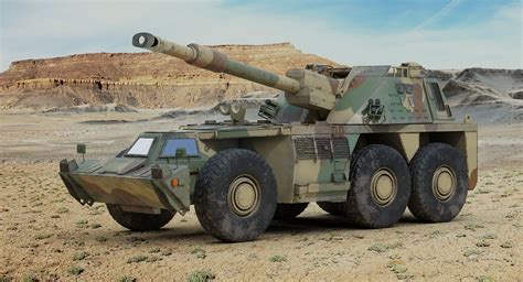 G6 Rhino Howitzer 3d Model 199 Obj Max Fbx 3ds Free3d