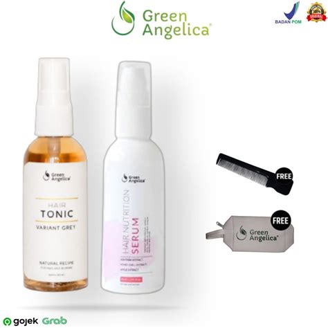 Green Angelica Paket Isi Hair Serum Dan Hair Tonic Variant Grey