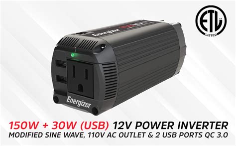 Energizer Watts Power Inverter V To V Modified Sine Wave Car