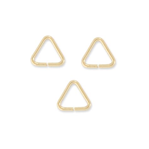 Anneaux Ouverts Triangulaires X Mm En Gold Filled Or Lamin X