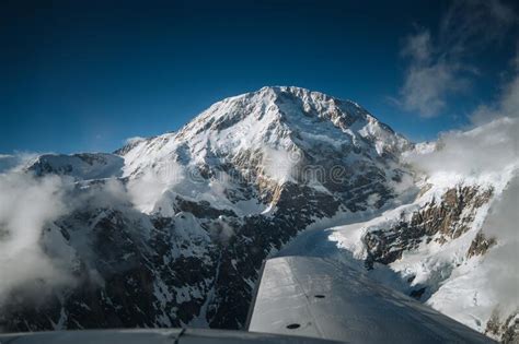 Aerial View Of The Great Mount Denali Known As Mckinley Peak In The