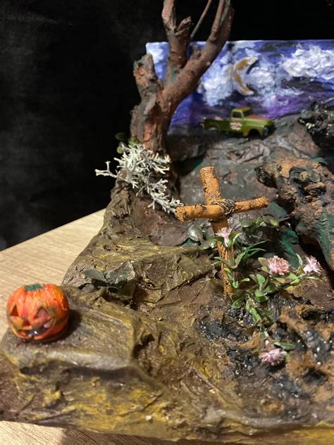 Halloween Diorama Horror Creepy Forest Miniature Etsy