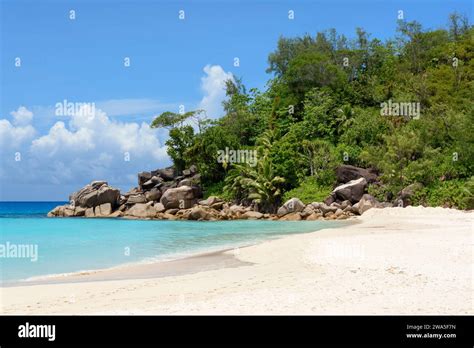 Anse Georgette Beach Praslin Island Seychelles Indian Ocean Stock