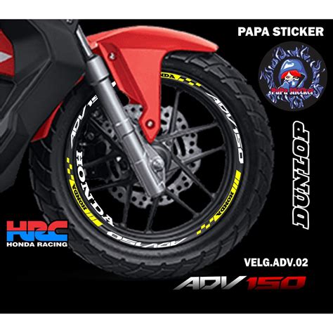 Adv 150 Rim STICKER CUTTING STICKER ADV 150 CUTTING Variation HONDA ADV