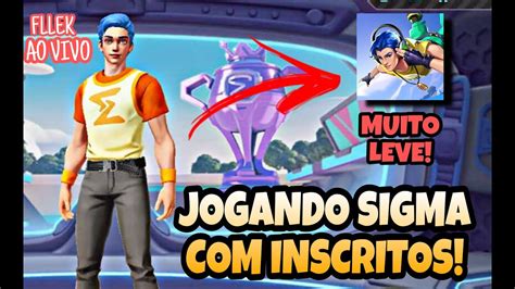 JOGANDO O NOVO FREE FIRE LITE SIGMA AO VIVO JOGANDO INSCRITOS