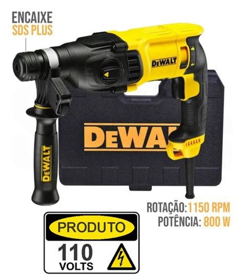 Martelete Combinado Rotativo Rompedor Sds Plus 800w 2 6j D25133k Dewalt