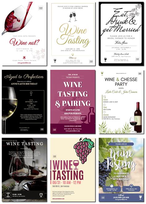 Wine Tasting Invitation Templates To Edit Online