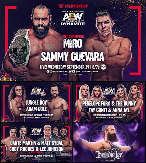 Card For Tonights Aew Dynamite Raewofficial