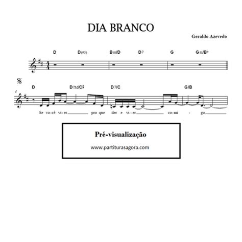 DIA BRANCO Geraldo Azevedo PARTITURA