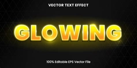 Efecto De Texto Editable De Color Amarillo Ne N Brillante Vector Premium