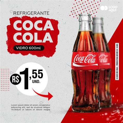 Refrigerante Coca Cola Distribuidora Social Media Psd Editável Coca