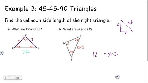 Right Triangles Pythagorean Theorem Worksheet